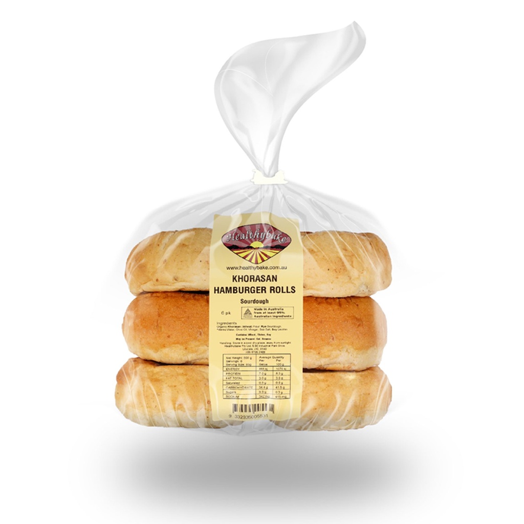 HEALTHYBAKE | Organic Khorasan Rolls Sourdough, Pack 6 Packs  (order 2-3 days ahead)