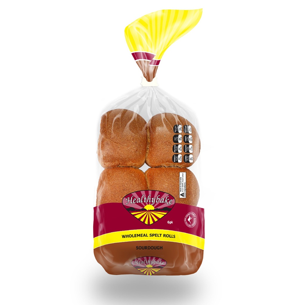 HEALTHYBAKE | Organic Spelt Fruit Buns Sourdough, Pack of 6 Packs (order 2-3 days ahead)