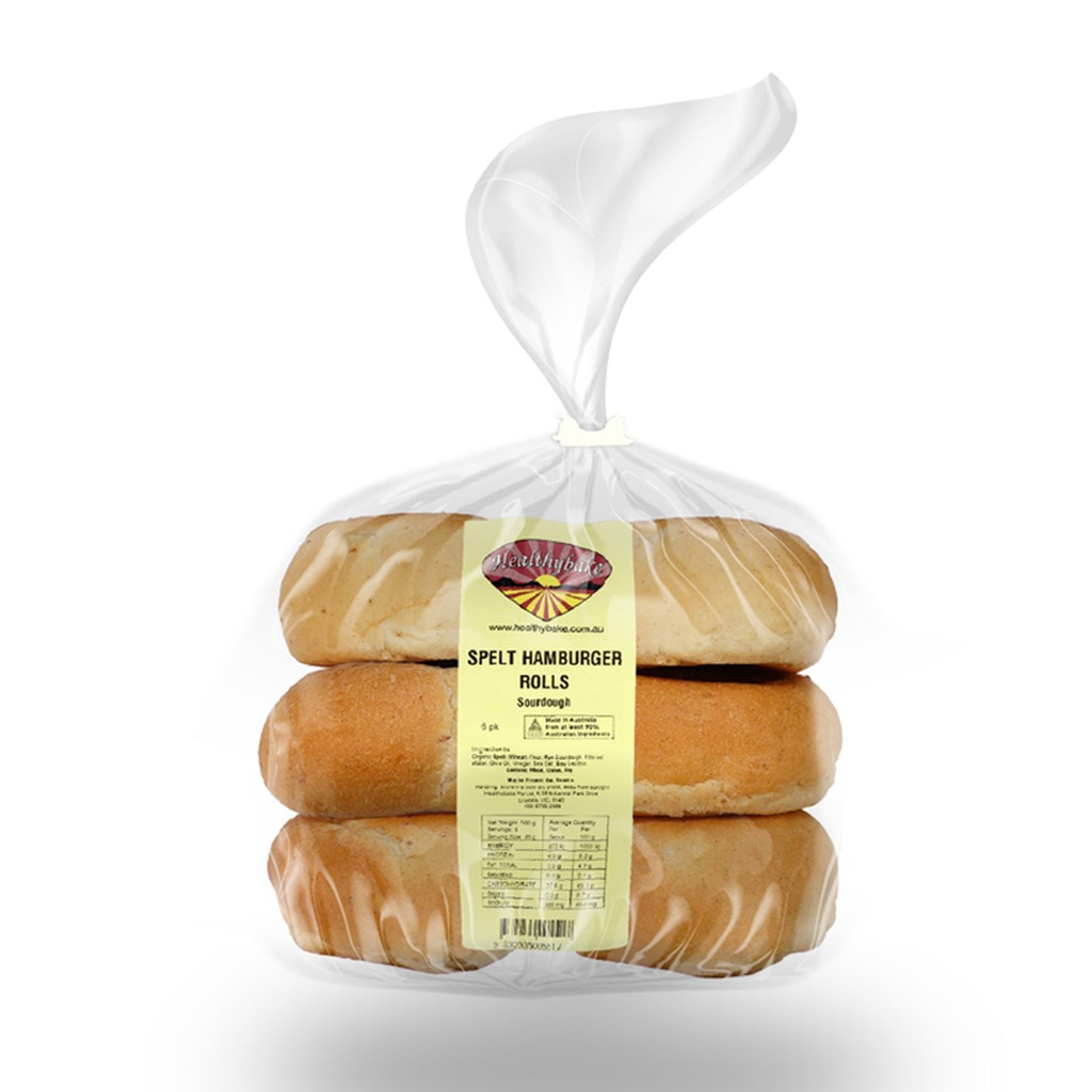 HEALTHYBAKE | Organic Wholemeal Spelt Rolls Sourdough, Pack of 6 Packs (order 2-3 days ahead)