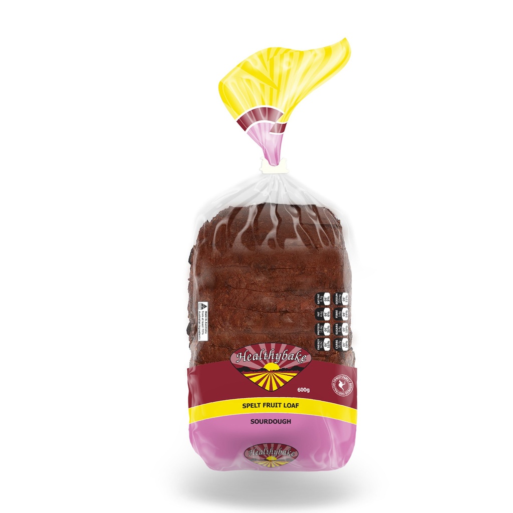 HEALTHYBAKE | Organic Spelt Fruit Loaf Sourdough – 600g (order 2-3 days ahead)