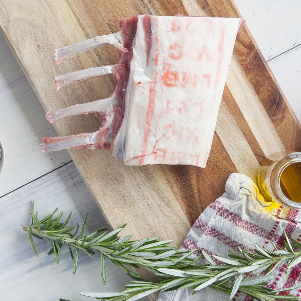 CHERRY TREE ORGANICS | Certified Organic Lamb Rack - 4 point (order 2-3 days ahead)