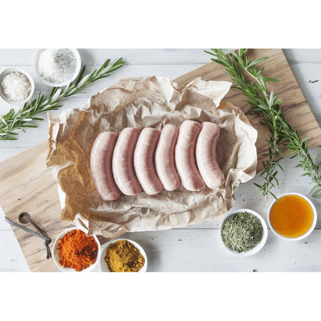 CHERRY TREE ORGANICS | Certified Organic Lamb, Honey & Rosemary Sausages (order 2-3 days ahead)