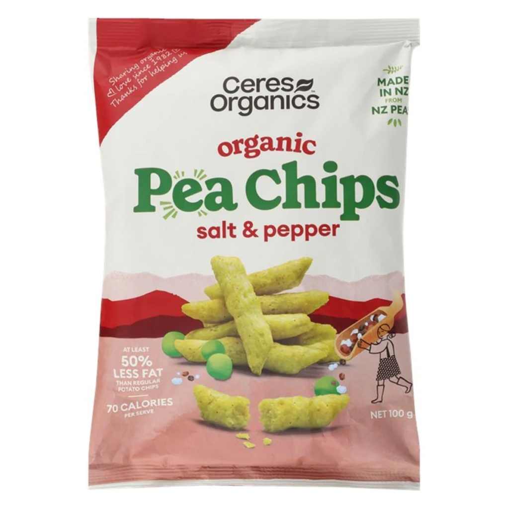 CERES ORGANICS | Pea Chips – Salt & Pepper, 100g