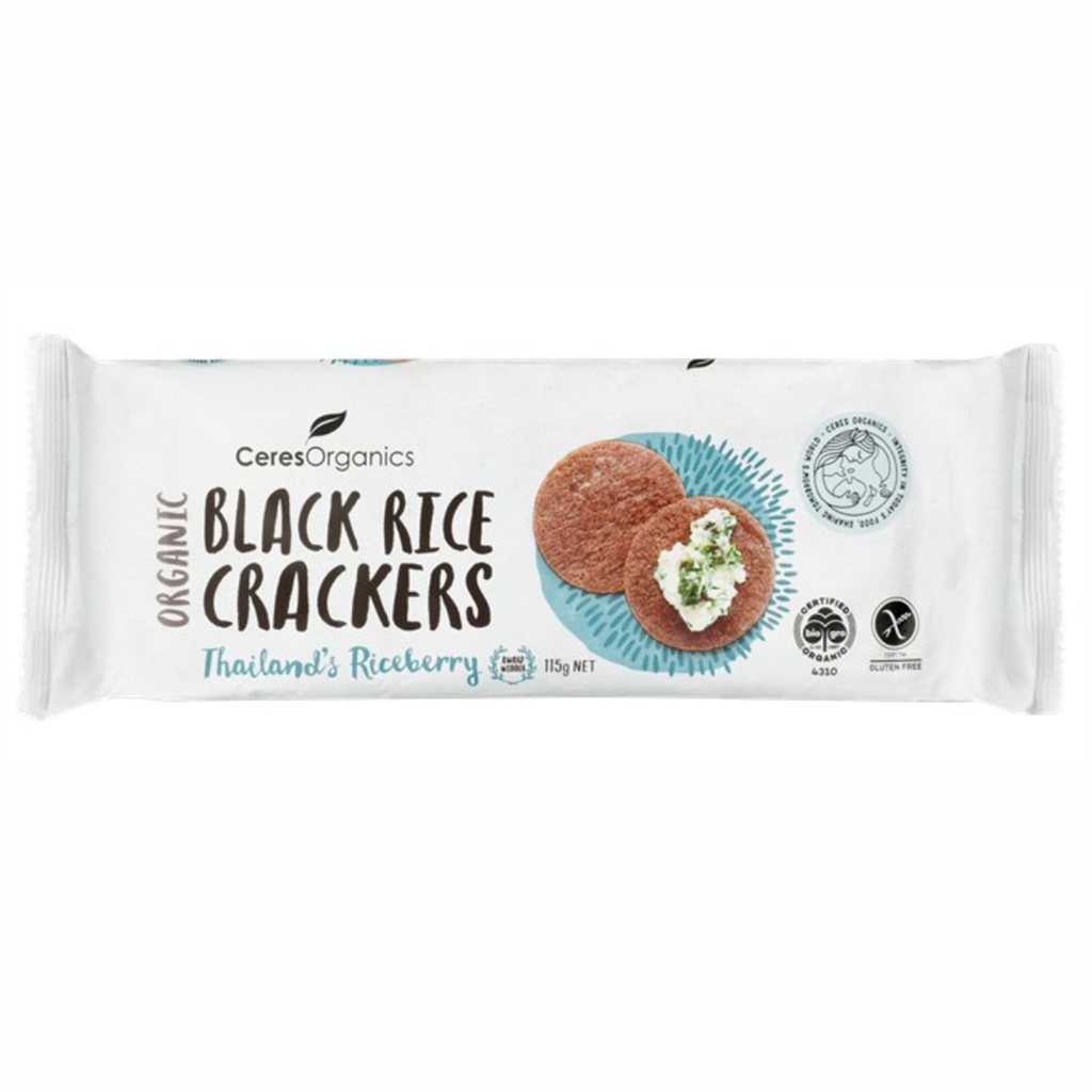 CERES ORGANICS | Black Rice Crackers, 115g