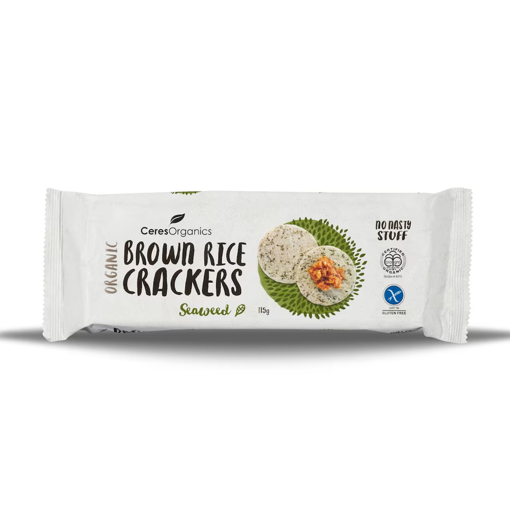 CERES ORGANICS | Brown Rice Seaweed Crackers, 115g