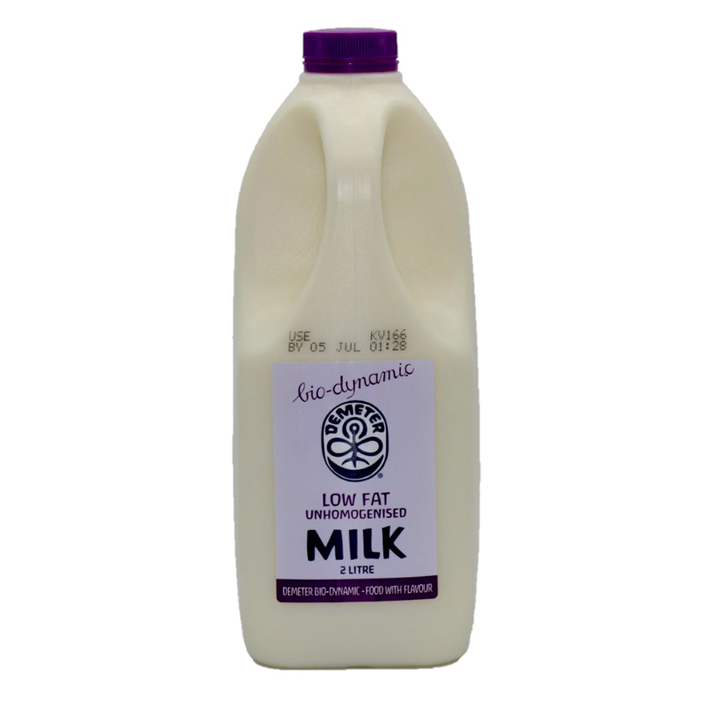 DEMETER BIO-DYNAMIC | Milk Low Fat Unhomogenised , a bottle of 2 litres