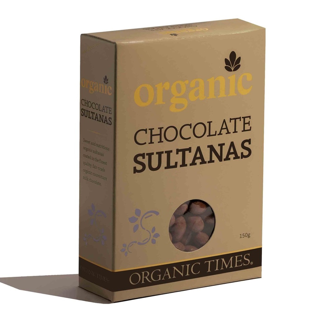ORGANIC TIMES | Milk Chocolate Sultanas 150g