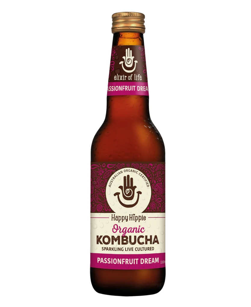 HAPPY HIPPIE | Organic Kombucha Passionfruit Dream 330mL
