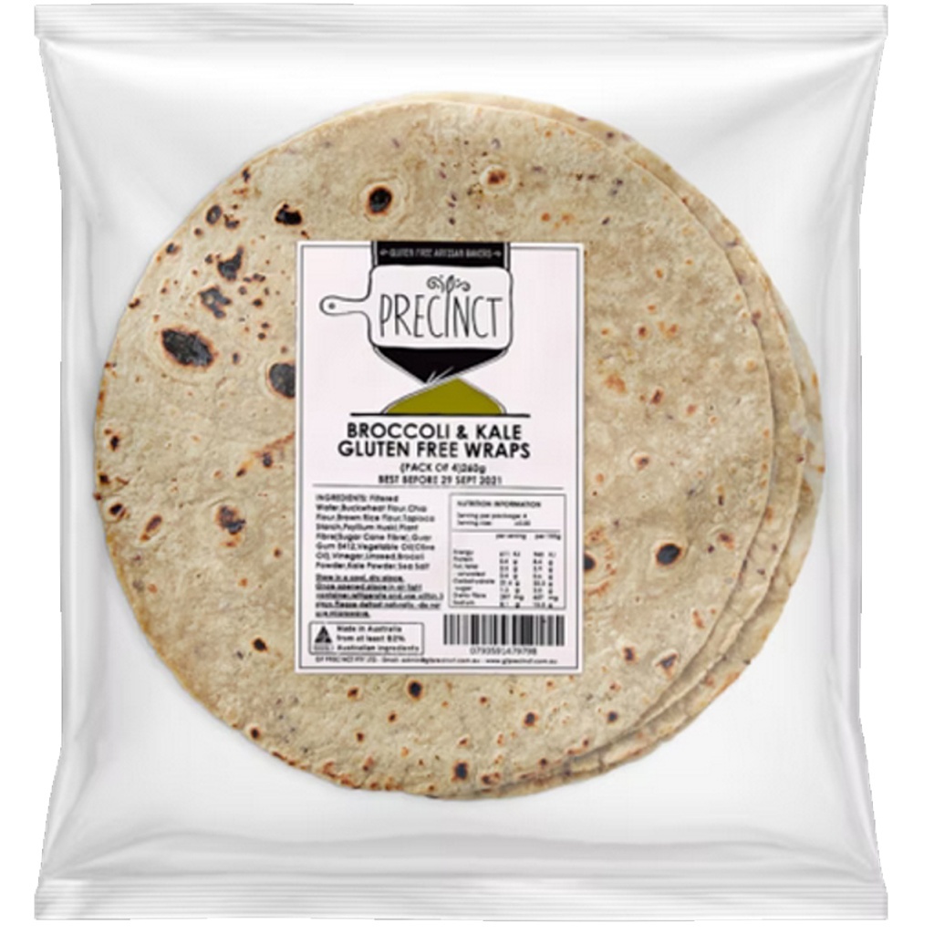 GF PRECINCT | Broccoli & Kale Wraps (4 Pack) 260g (order 2-3 days ahead)