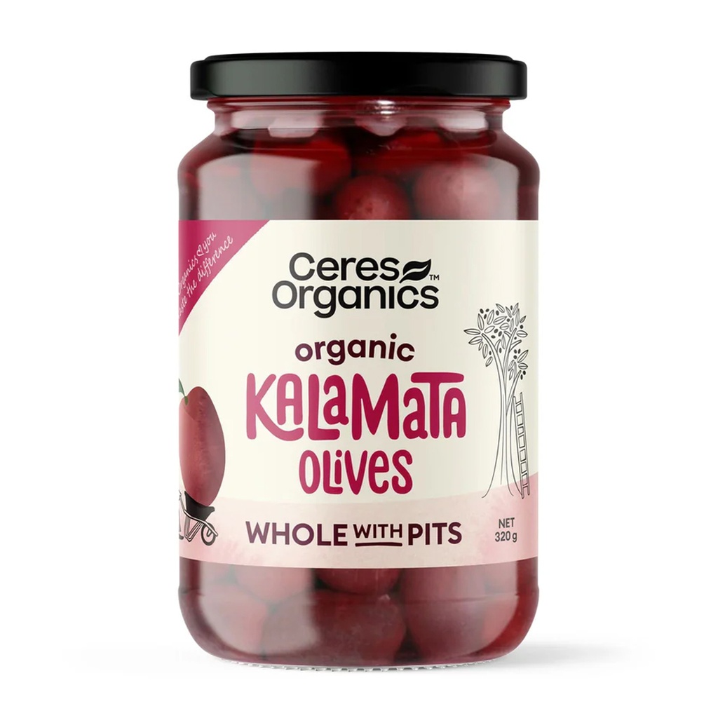 CERES ORGANICS | Olives – Kalamata Whole with Pits 320g