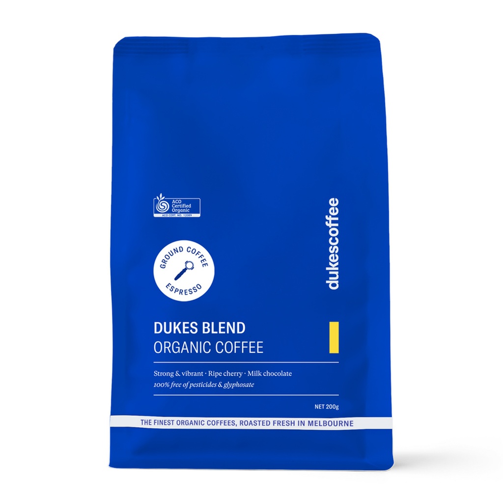 DUKESCOFFEE | Dukes Blend Ground - Organic Coffee 200g