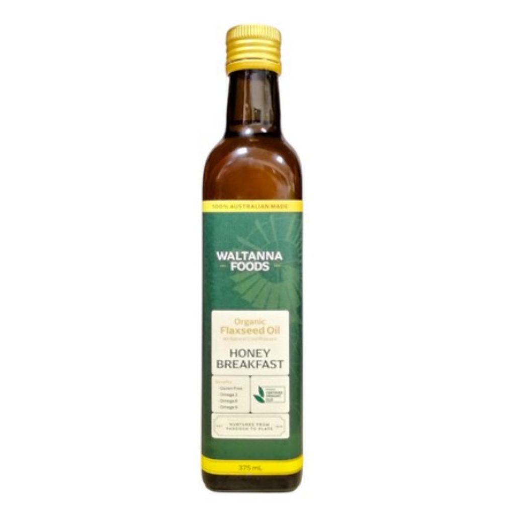 WALTANNA FOODS | Honey Breakfast Golden Flaxseed Oil 375mL