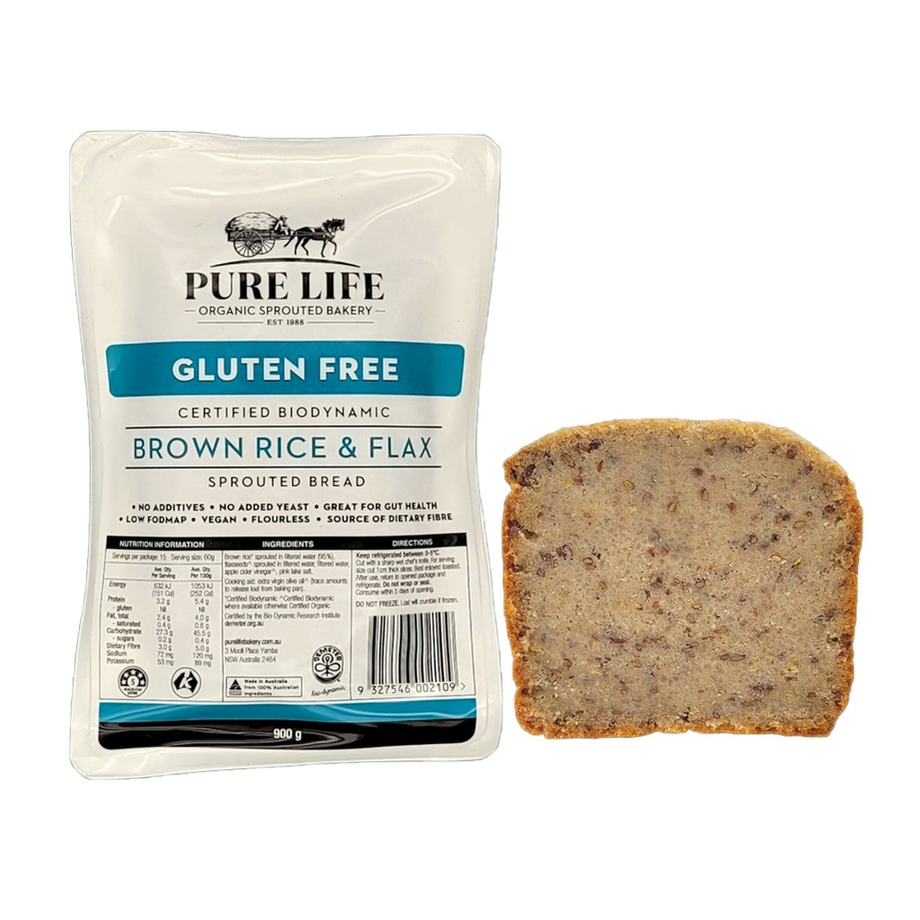 PURE LIFE | Sprouted Brown Rice & Flax (Gluten Free) 900g