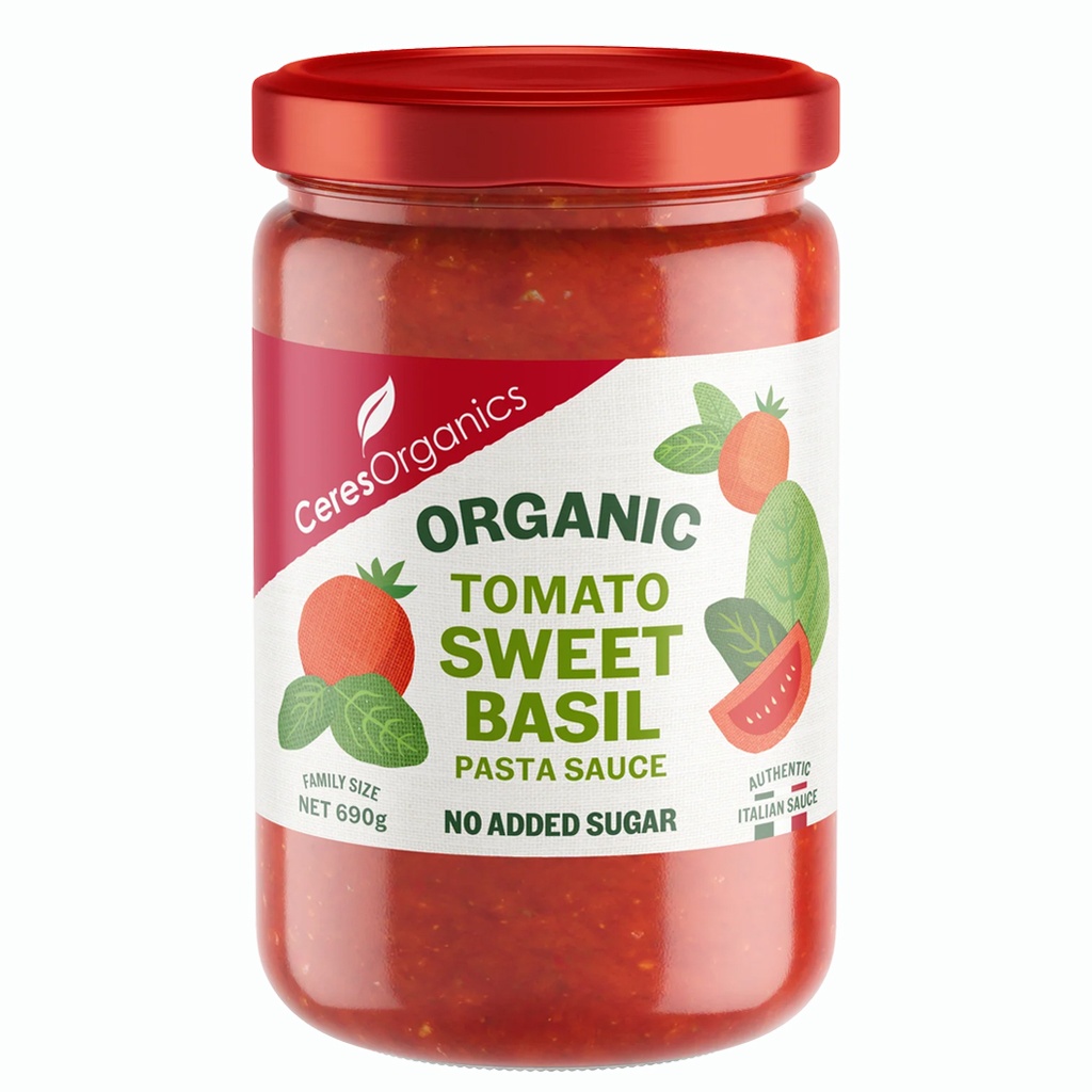 CERES ORGANICS | Tomato Sweet Basil Pasta Sauce 690g