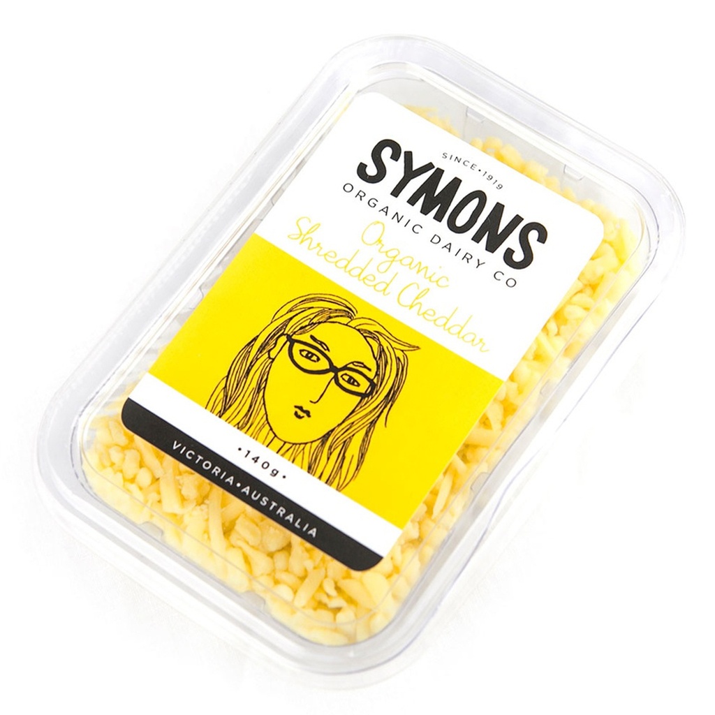 SYMONS ORGANIC DAIRY CO | Cheddar – Shredded 140g