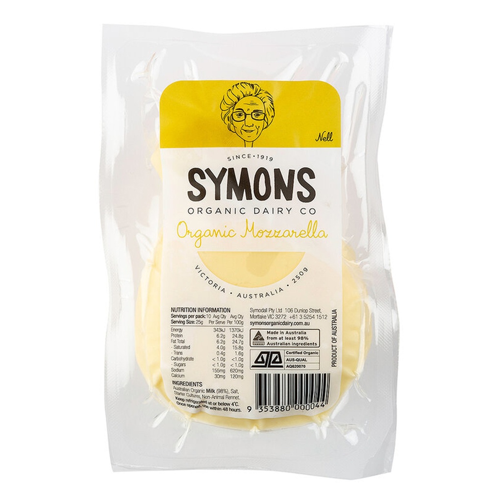 SYMONS ORGANIC DAIRY CO | 有机莫扎瑞拉乳酪 250g