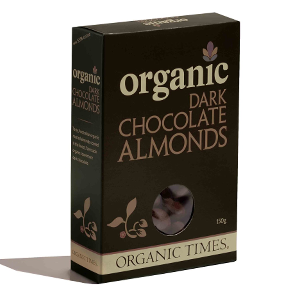 ORGANIC TIMES | 杏仁 – 黑巧克力，150克