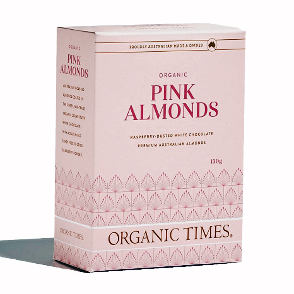 ORGANIC TIMES | Almonds – Pink 130g