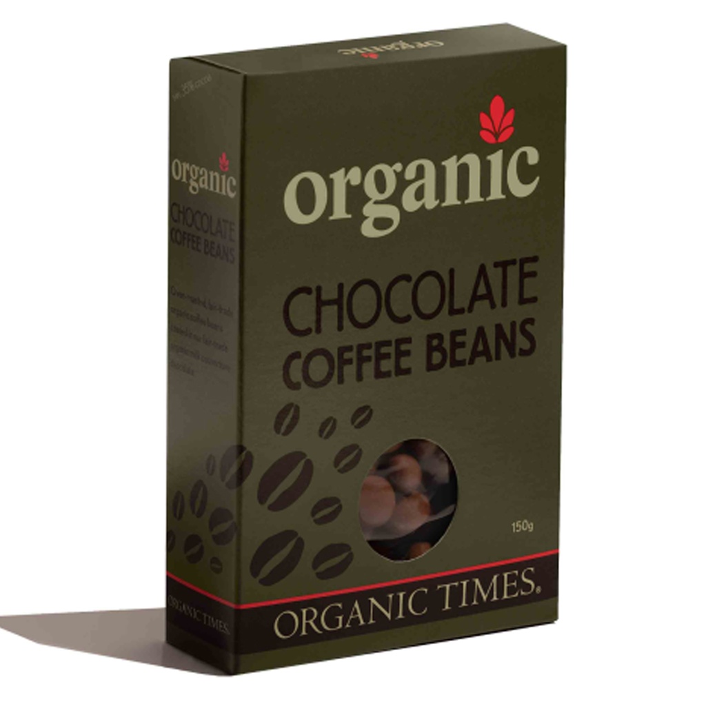 ORGANIC TIMES | Coffee Beans – Milk Chocolate 150g