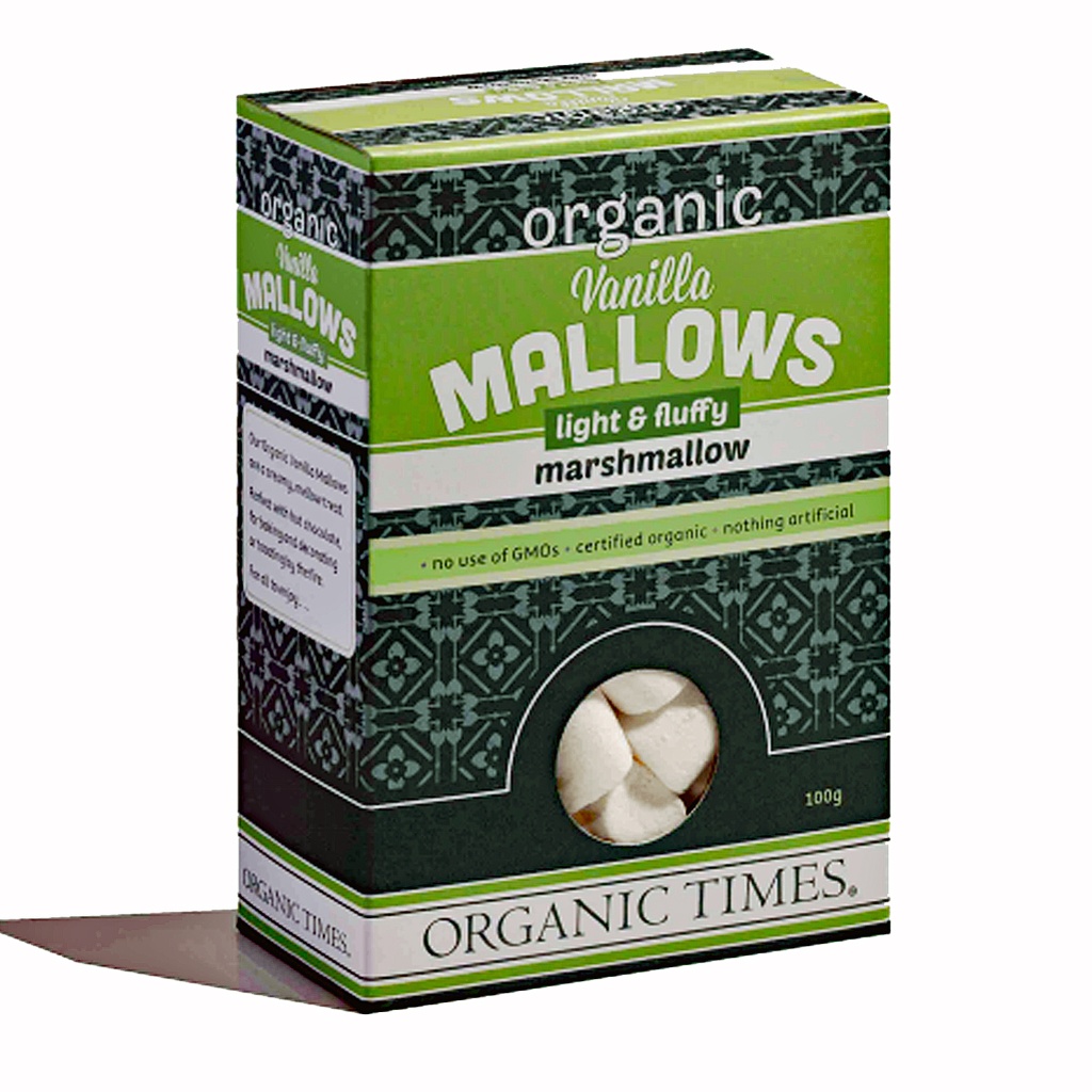 ORGANIC TIMES | Marshmallows – Vanilla Mallows 100g