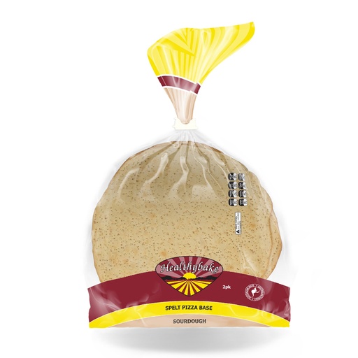 HEALTHYBAKE | Organic Spelt Pizza Base Sourdough, Pack of 2 Packs (order 2-3 days ahead)