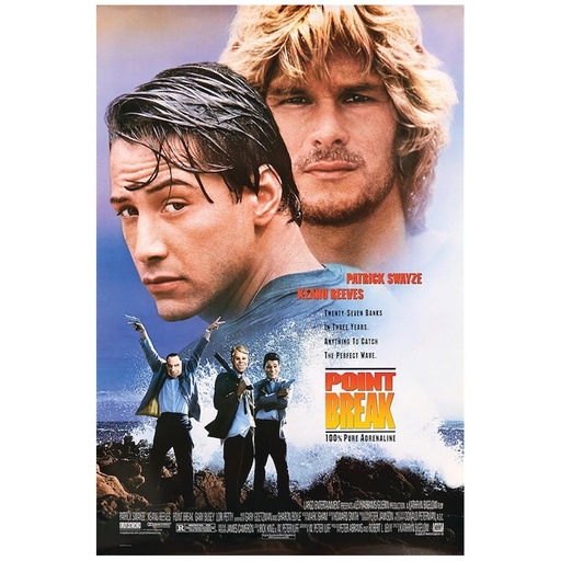 POSTER | Point Break Patrick Swayze Keanu Reeves - Original Poster 24” x 36”