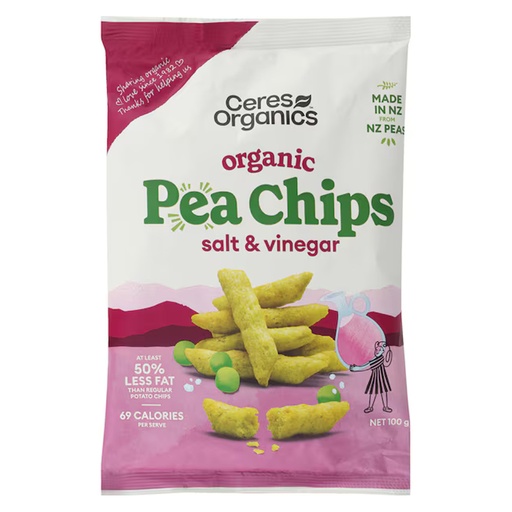 CERES ORGANICS | Pea Chips - Salt & Vinegar 100g