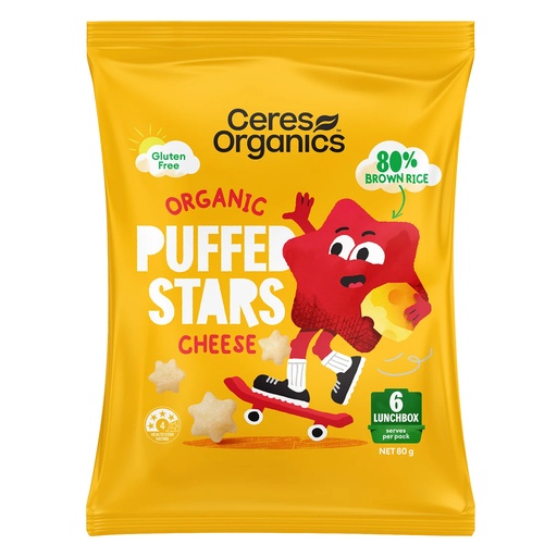 CERES ORGANICS | 膨化星星饼 – 起司味 80克