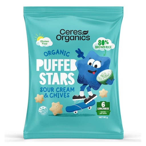 CERES ORGANICS | 膨化星星餅 – 酸忌廉香蔥味 80克