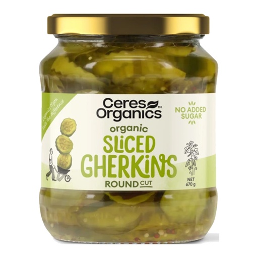 CERES ORGANICS | Gherkins Sliced 670g