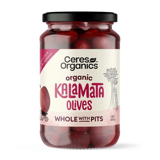 CERES ORGANICS | Olives – Kalamata Whole with Pits 320g
