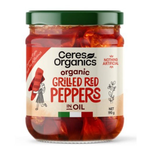 CERES ORGANICS | Grilled Red Peppers in Oil 190g