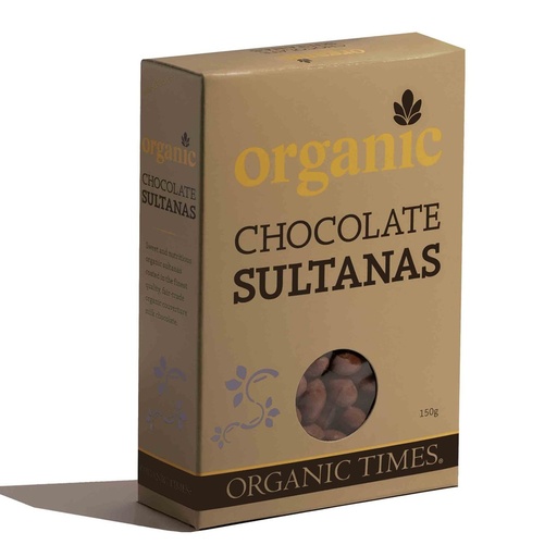ORGANIC TIMES | Milk Chocolate Sultanas 150g