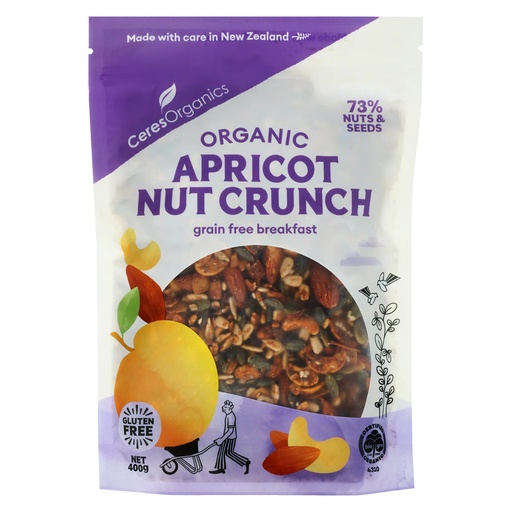 CERES ORGANICS | GRAIN FREE Apricot Nut Crunch Muesli 400g