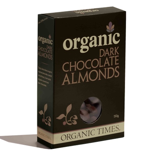 ORGANIC TIMES | 杏仁 – 黑巧克力，150克