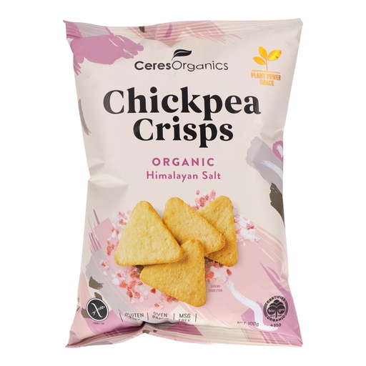 CERES ORGANICS | Chickpea Crisps – Himalayan Salt, 100g
