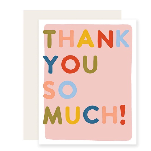 SLIGHTLY STATIONERY | Block Letter Thank You