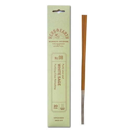 HERB & EARTH INCENSE | Herb & Earth Incense WHITE SAGE, 20 stick packet